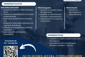 Convocatoria para apertura de cursos de especializaciones y maestrías