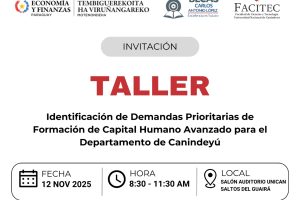 Taller sobre “Identificación de Demandas Prioritarias de Formación de Capital Humano Avanzado para el Departamento de Canindeyú