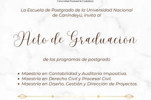 Acto de graduación – ESCUELA DE POSTGRADO